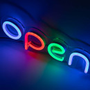 Неонова вивіска "OPEN" RGB кожна буква (з контролером), 1019529