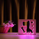 Світильник нічник ArtEco Light з дерева LED "Пес і кісточка" з пультом та регулюванням кольору, RGB, 1020371