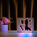 Світильник нічник ArtEco Light з дерева LED "Піс і кісточка" з пультом та регулюванням кольору, подвійний RGB, 1020372