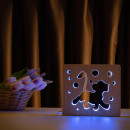 Світильник нічник ArtEco Light з дерева LED "Веселе левеня" з пультом та регулюванням кольору, RGB, 1020403