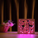 Світильник нічник ArtEco Light з дерева LED "Закохана пара" з пультом та регулюванням кольору, RGB, 1020447