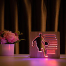 Світильник нічник ArtEco Light з дерева LED "Баскетболіст з м'ячем" з пультом та регулюванням кольору, подвійний RGB, 1020468