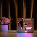 Світильник нічник ArtEco Light з дерева LED "Баскетболіст з м'ячем" з пультом та регулюванням кольору, подвійний RGB, 1020468