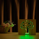 Світильник нічник ArtEco Light з дерева LED "Деревце" з пультом та регулюванням кольору, RGB, 1020479