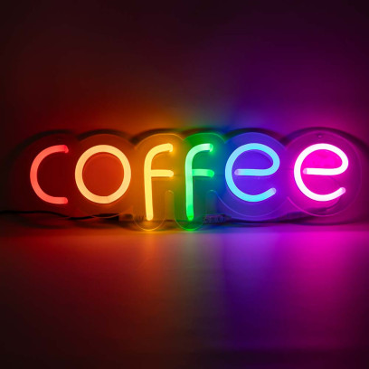 Неонова вивіска "COFFEE" MONO (з контролером) (480х145), 1021205