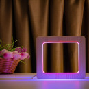 Світильник нічник ArtEco Light з дерева LED "Квадрат" з пультом та регулюванням кольору, подвійний RGB, 1021449