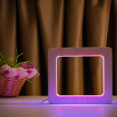 Світильник нічник ArtEco Light з дерева LED "Квадрат" з пультом та регулюванням кольору, подвійний RGB, 1021449