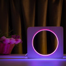 Світильник нічник ArtEco Light з дерева LED "Коло" з пультом та регулюванням кольору, подвійний RGB, 1021452