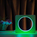 Світильник нічник ArtEco Light з дерева LED "Коло" з пультом та регулюванням кольору, подвійний RGB, 1021452
