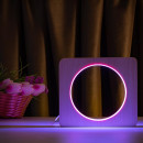 Світильник нічник ArtEco Light з дерева LED "Коло" з пультом та регулюванням кольору, подвійний RGB, 1021452