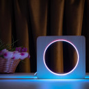 Світильник нічник ArtEco Light з дерева LED "Коло" з пультом та регулюванням кольору, подвійний RGB, 1021452