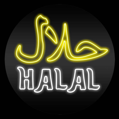 Неонова вивіска для магазину Halal (500х500), 1021860