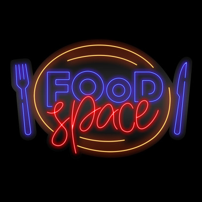 Неонова вивіска FOOD space (900х590), 1021861