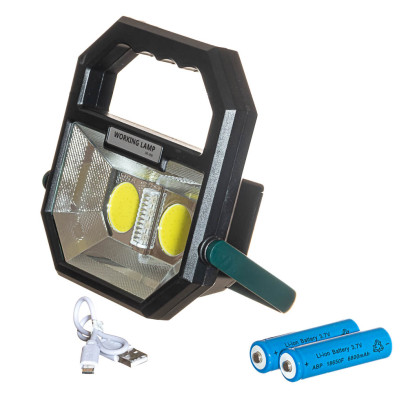 Ліхтар прожектор промисловий 2LED, з USB (чорний) LV 19-330, 1022178