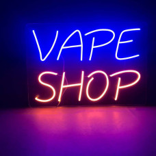 Неонова вивіска для магазину електронних сигарет Vape Shop (500х350)