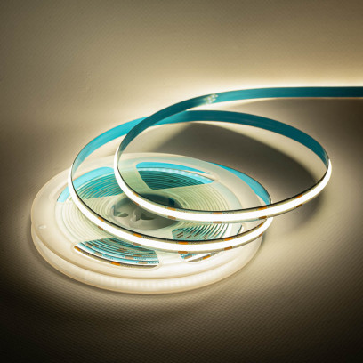 Світлодіодна стрічка COB 12В біла нейтральна 320LED/м IP20, 1022424