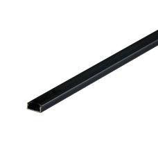 LED профіль накладний ЛП не анодований (15х6мм) 2м із чорним розсіювачем у комплекті