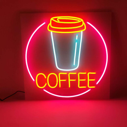 Неонова вивіска для кав'ярні Coffee з чашкою (450х450), 1022661