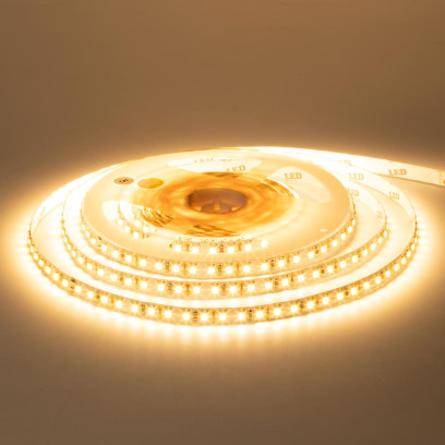 Світлодіодна стрічка біла тепла 12V Motoko smd3528 120LED/м IP65, 1012108