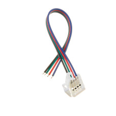 Конектор для світлодіодної стрічки RGB 12V 10mm провід/затиск