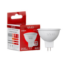 LED лампа GU5.3 MR16 5W біла нейтральна 4100К SIVIO