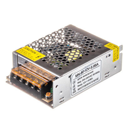 Led блок живлення 12V 6.6A 80Вт IP20 MN, 1013432
