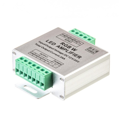 RGBW підсилювач 24A, 12-24V, для світлодіодної RGBW стрічки, 4 канали по 6А, 1018119