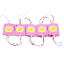 Світлодіодний модуль COB 12 V рожевий 1led 2.4W коло IP65, 1018226