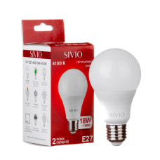 LED лампа Е27 А65 18W біла нейтральна 4100К SIVIO