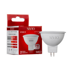 LED лампа GU5.3 MR16 7W біла нейтральна 4100К SIVIO