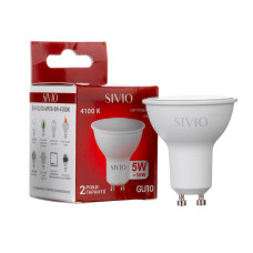 LED лампа GU10 MR16 5W нейтральна біла 4100К SIVIO