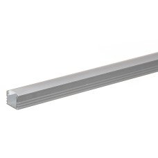 LED профіль врізний глибокий анодований ЛПВ-12 (16х12мм) 2м з розсіювачем в комплекті