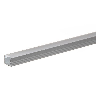 LED профиль врезной глубокий анодированный ЛПВ-12 (16х12мм) 2м с рассеивателем в комплекте, 1016258