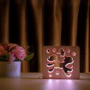 Світильник нічник ArtEco Light з дерева LED "Поні та бабка" з пультом та регулюванням кольору, подвійний RGB, 1020396