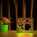 Светильник ночник ArtEco Light из дерева LED "Кит" с пультом и регулировкой цвета, двойной RGB, 1020436