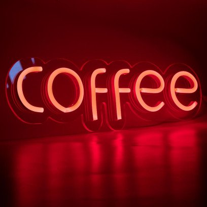 Неонова вивіска для кав'ярні "COFFEE" RED (з контролером), 1021206