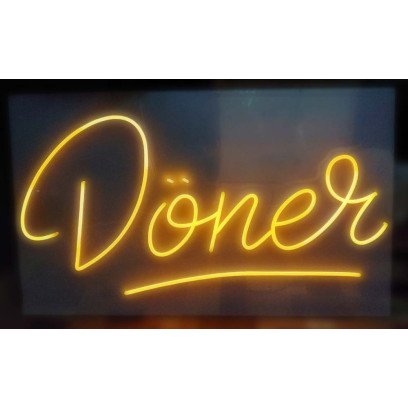 Неоновая вывеска для fast-food Doner (1000х600), 1021859