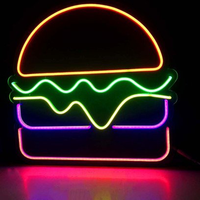 Неонова вивіска для fast-food Бургер (500х485), 1022059