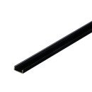 LED профіль накладний ЛП не анодований (15х6мм) 2м із чорним розсіювачем у комплекті, 1022438