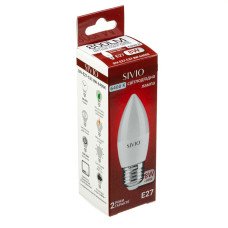 LED лампа Е27 C37 8W холодна біла 6400К SIVIO