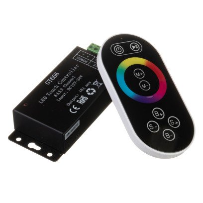 LED контролер світлодіодний чорний RGB 18А 216Вт (8 кнопок), 1009695