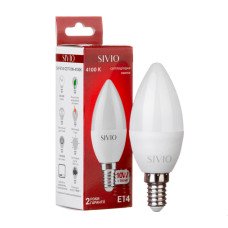 LED лампа Е14 С37 10W біла нейтральна 4100К SIVIO