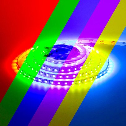 Світлодіодна стрічка 12V RGB smd5050 60LED/м IP20, 1015427