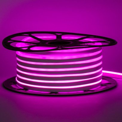 Неонова стрічка світлодіодна рожева AVT-1 220V smd2835 120LED/м 7Вт/м IP65, 1018073