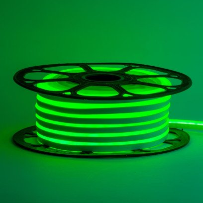 Неонова стрічка світлодіодна зелена 12V 6х12 AVT-smd2835 120LED/м 11 Вт/м IP65, 1018082