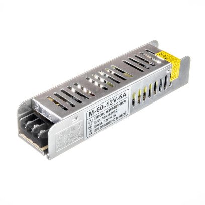 LED блок живлення 12V 5A 60Вт IP20 M, 1018124