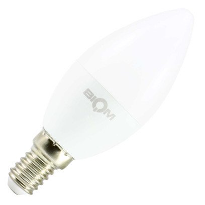 Светодиодная лампа Biom BT-549 C37 4W E14 3000К матовая, 00-00001423