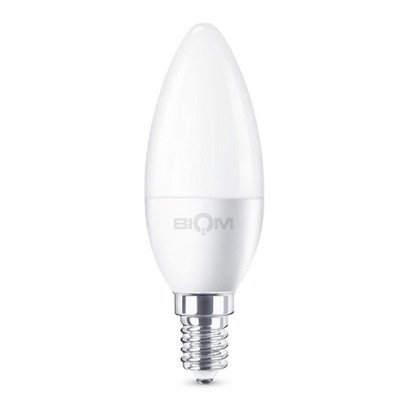 Светодиодная лампа Biom BT-589 C37 9W E14 4500К матовая, 00-00012231