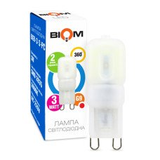  Светодиодная лампа Biom G9 3W 2835 PC 3000K AC220