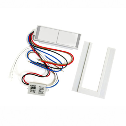 Сенсорний вимикач для дзеркал LB-05, 2 клавіши, 1*65W, Defogge, dimmer, DC12-24V + РЕЛЕ 220V, 00-00021298